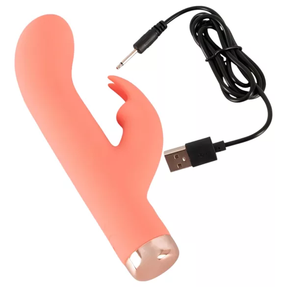 You2Toys - mini vibromasseur rabbit rechargeable - silicone pêche