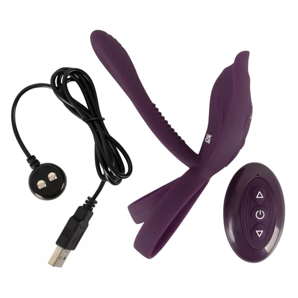 Couples Choice - anneau pénien vibrant rechargeable - violet