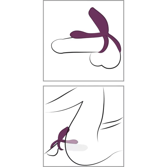 Couples Choice - anneau pénien vibrant rechargeable - violet