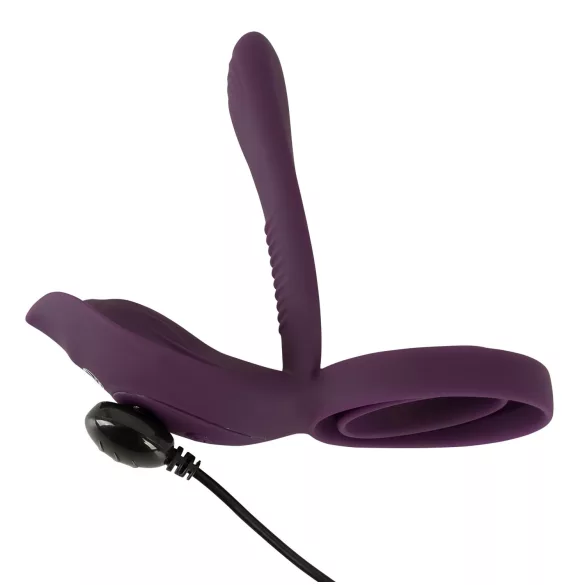 Couples Choice - anneau pénien vibrant rechargeable - violet