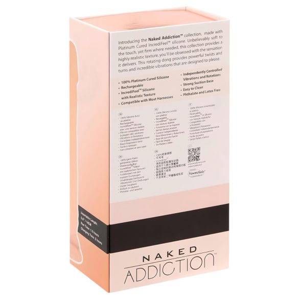 Vibromasseur pivotant Naked Addiction 8" - naturel