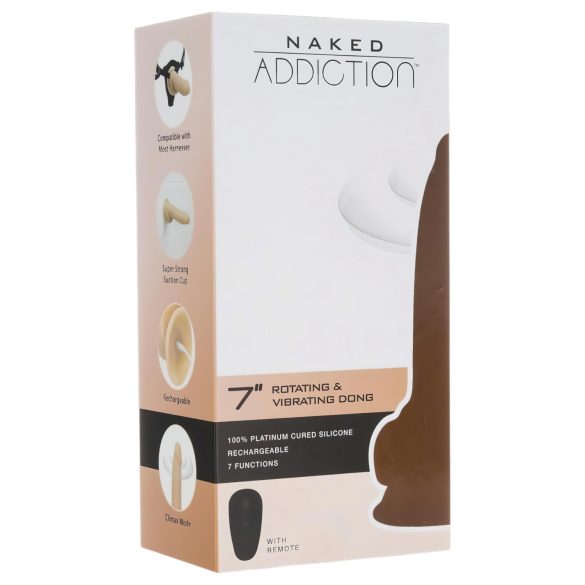 Naked Addiction Rotating 7 - vibromasseur rotatif (18cm) - naturel