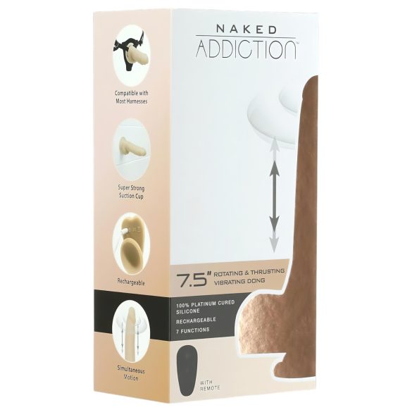 Naked Addiction Thrusting 7,5 - vibromasseur poussée (19cm) - nature