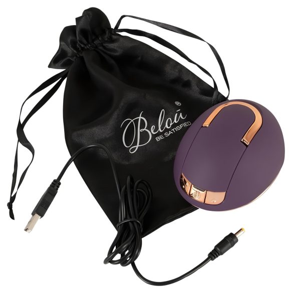 Belou - stimulateur clitoridien vibrant rechargeable rotatif - silicone violet