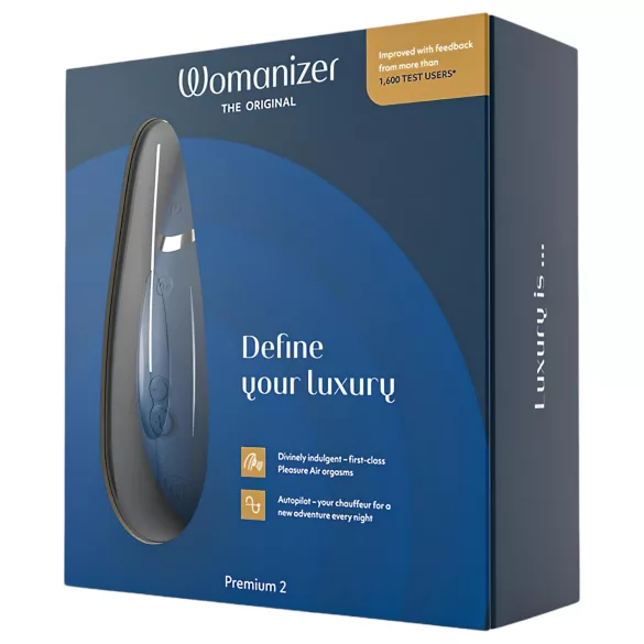 Womanizer Premium 2 - stimulateur clitoridien à ondes d’air - bleu