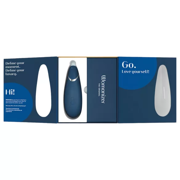 Womanizer Premium 2 - stimulateur clitoridien à ondes d’air - bleu
