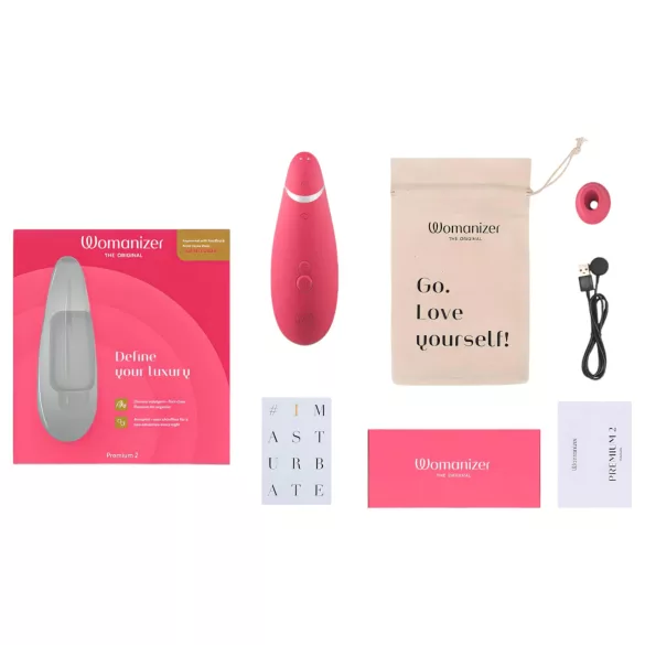 Womanizer Premium 2 - stimulateur clitoridien à ondes d'air - rose