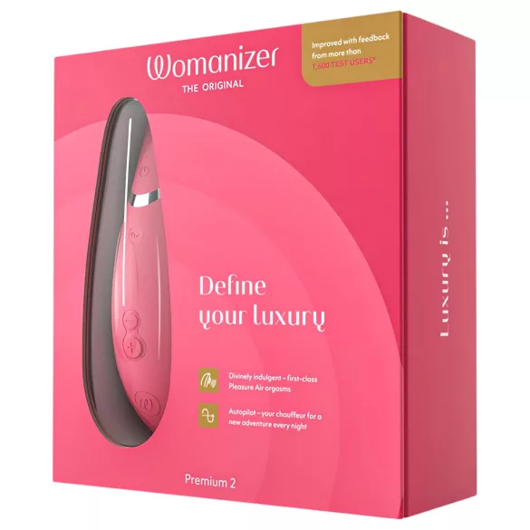 Womanizer Premium 2 - stimulateur clitoridien à ondes d'air - rose