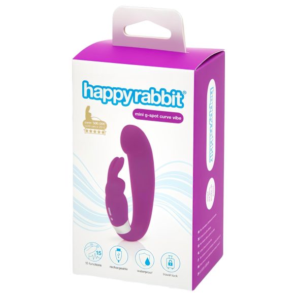 Happyrabbit Mini G - Vibrateur point G rechargeable avec stimulateur clitoridien (violet)