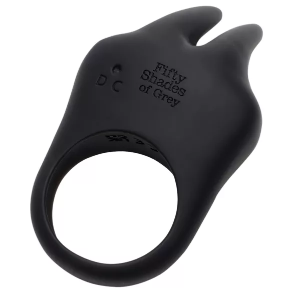 Cinquante nuances de Grey Sensation - anneau pénien vibrant pour stimulation du clitoris (noir)