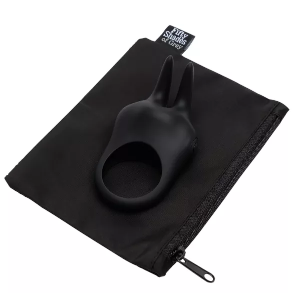 Cinquante nuances de Grey Sensation - anneau pénien vibrant pour stimulation du clitoris (noir)