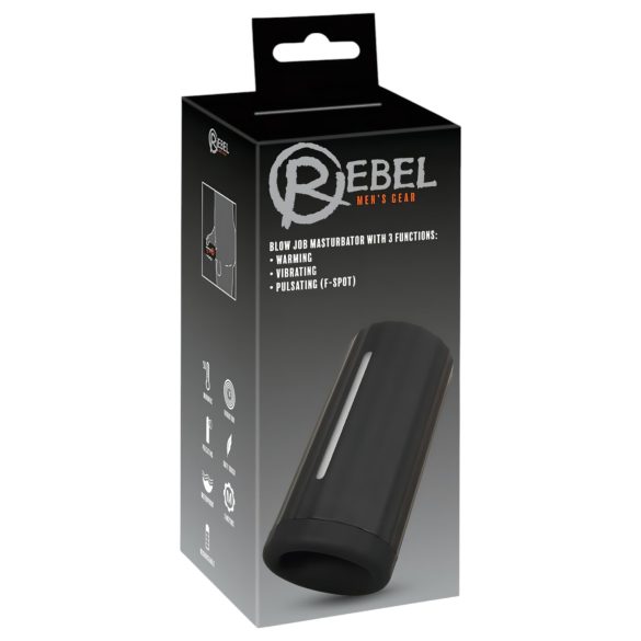 Rebel Blow Job - masturbateur rechargeable 3 fonctions (noir)