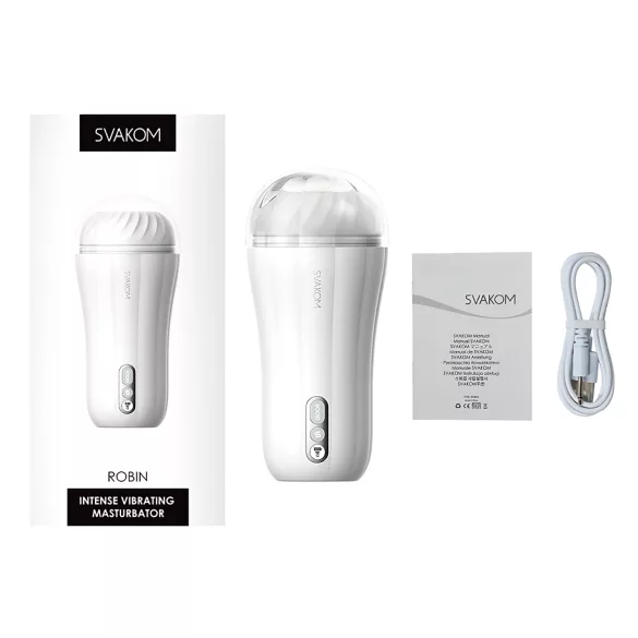 Svakom Robin - masturbateur rechargeable (blanc)