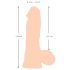 Dildo imitation peau - 20cm (naturel)