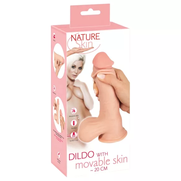 Nature Skin - gode recouvert de peau - 20 cm (naturel)