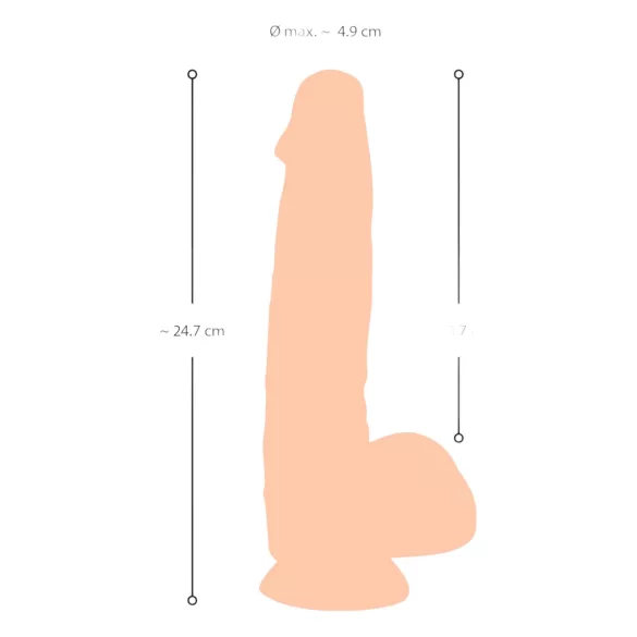 Natute Skin - godemichet avec peau - 25 cm (naturel)