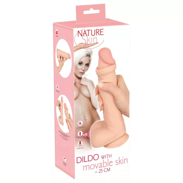 Natute Skin - godemichet avec peau - 25 cm (naturel)