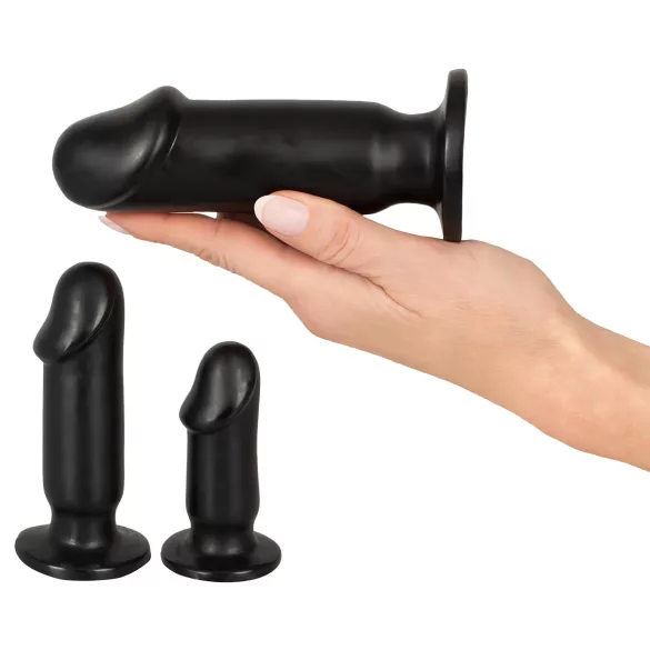 Kit d’entraînement anal Anos - set de plugs anaux (3 pièces, noir)
