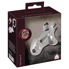 Fetish - cage de chasteté pénis en métal - argent