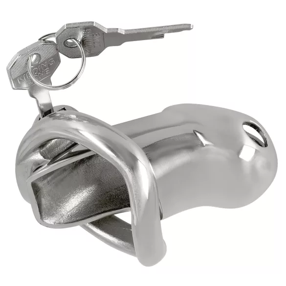 Fetish - cage de chasteté pénis en métal - argent