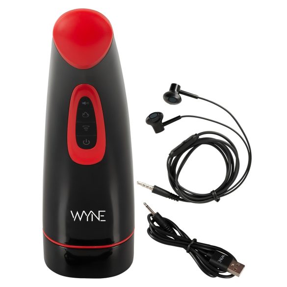 WYNE 03 - Masturbateur vibrant et aspirant rechargeable (noir)