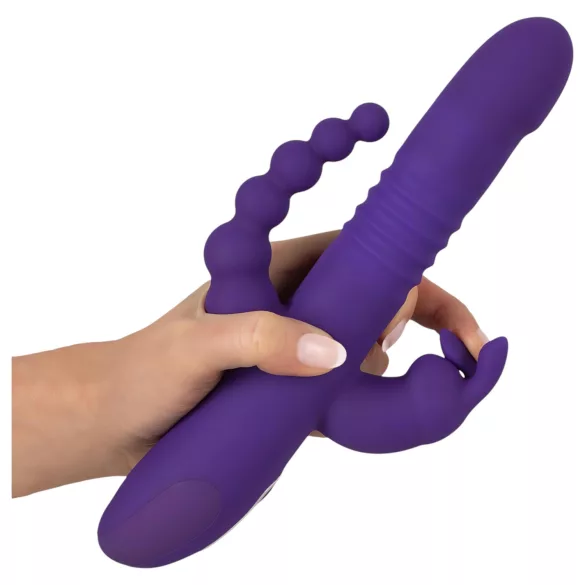 SMILE Triple - vibromasseur rechargeable à triple bras, rotatif et à pulsations (violet)