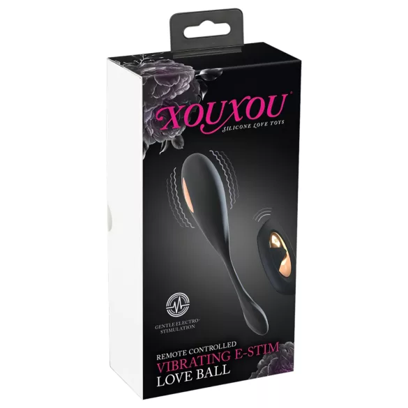 XOUXOU - œuf vibrant télécommandé - stimulation électrique - noir