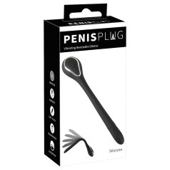 Plug pénien vibrant rechargeable - noir