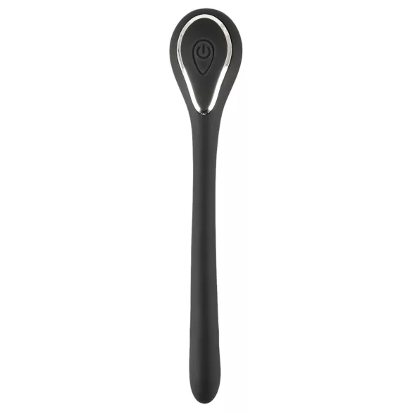 Plug pénien dilatateur - dilatateur vibrant rechargeable (1 cm, noir)
