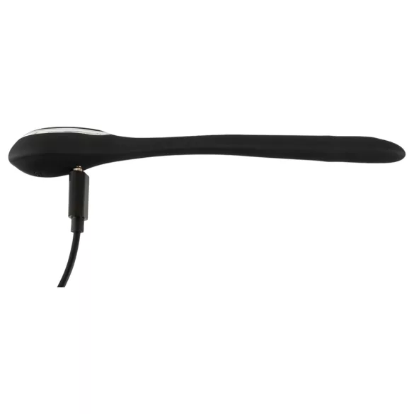 Plug pénien dilatateur - dilatateur vibrant rechargeable (1 cm, noir)