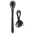 Plug pénien dilatateur - dilatateur vibrant rechargeable (1 cm, noir)