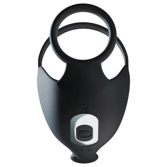 Rebel - anneau pénien et stimulateur testicules vibrant rechargeable - noir