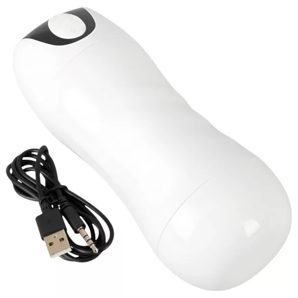 STROKER - masturbateur homme rechargeable avec succion et vibration - blanc