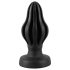 ANOS - plug anal doux rainuré - 7cm (noir)