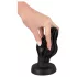 ANOS - plug anal souple nervuré - 7 cm (noir)