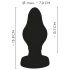 ANOS - plug anal doux rainuré - 7cm (noir)