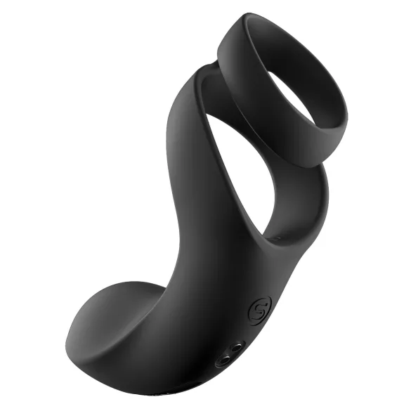 Svakom Benedict - anneau pénis vibrant stimulateur périnée - silicone noir