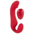 You2Toys - gode ceinture vibrant sans harnais - télécommande - silicone rouge