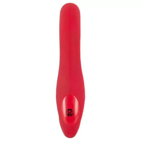 You2Toys - gode ceinture vibrant sans harnais - télécommande - silicone rouge
