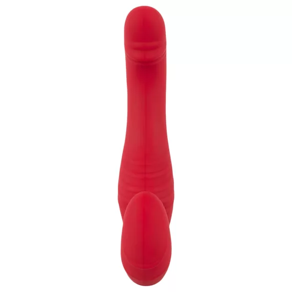You2Toys - gode ceinture vibrant sans harnais - télécommande - silicone rouge