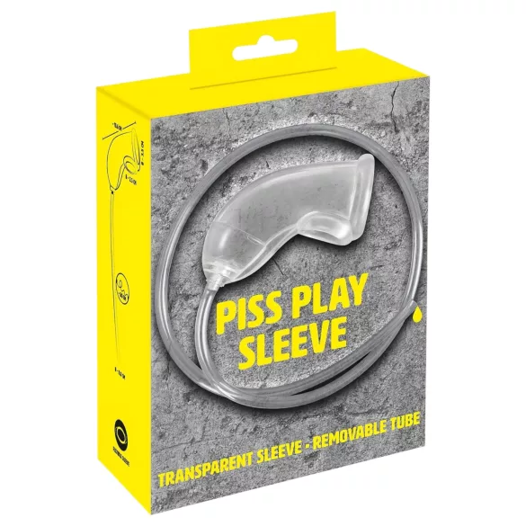 You2Toys Piss Play Sleeve - gaine pénienne avec tube d’évacuation (transparent)