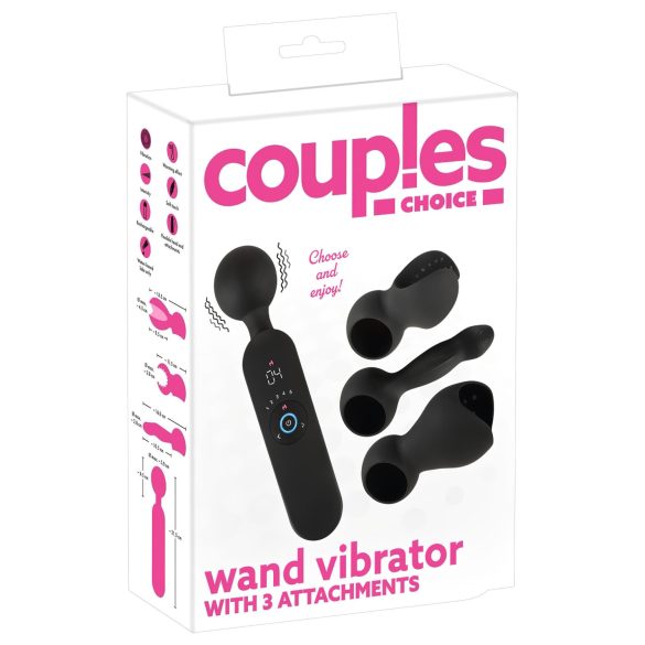 Couples Choice - vibromasseur chauffant rechargeable (noir)
