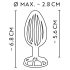 ANOS Metal (2,8cm) - plug anal cage acier argenté