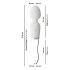 Vibromasseur LED en silicone-verre transparent