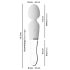 Vibromasseur LED en silicone-verre transparent