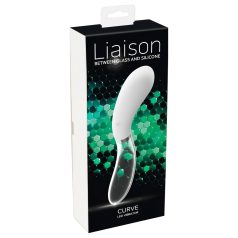 Vibrateur LED rechargeable Liaison Curve (transparent-blanc)