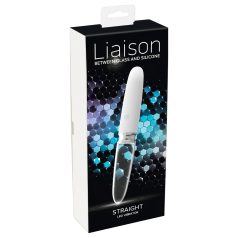   Liaison rectiligne - vibromasseur LED rechargeable (transparent-blanc)