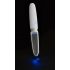 Liaison rectiligne - vibromasseur LED rechargeable (transparent-blanc)