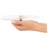 Liaison rectiligne - vibromasseur LED rechargeable (transparent-blanc)