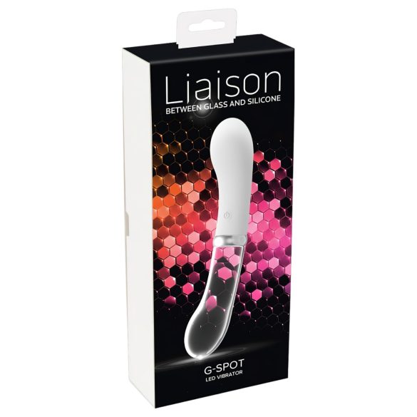 You2toys Liaison - Vibrateur LED en silicone-verre (transparent-blanc)
